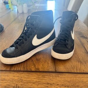 Nike Black and White High-Top Sneakers